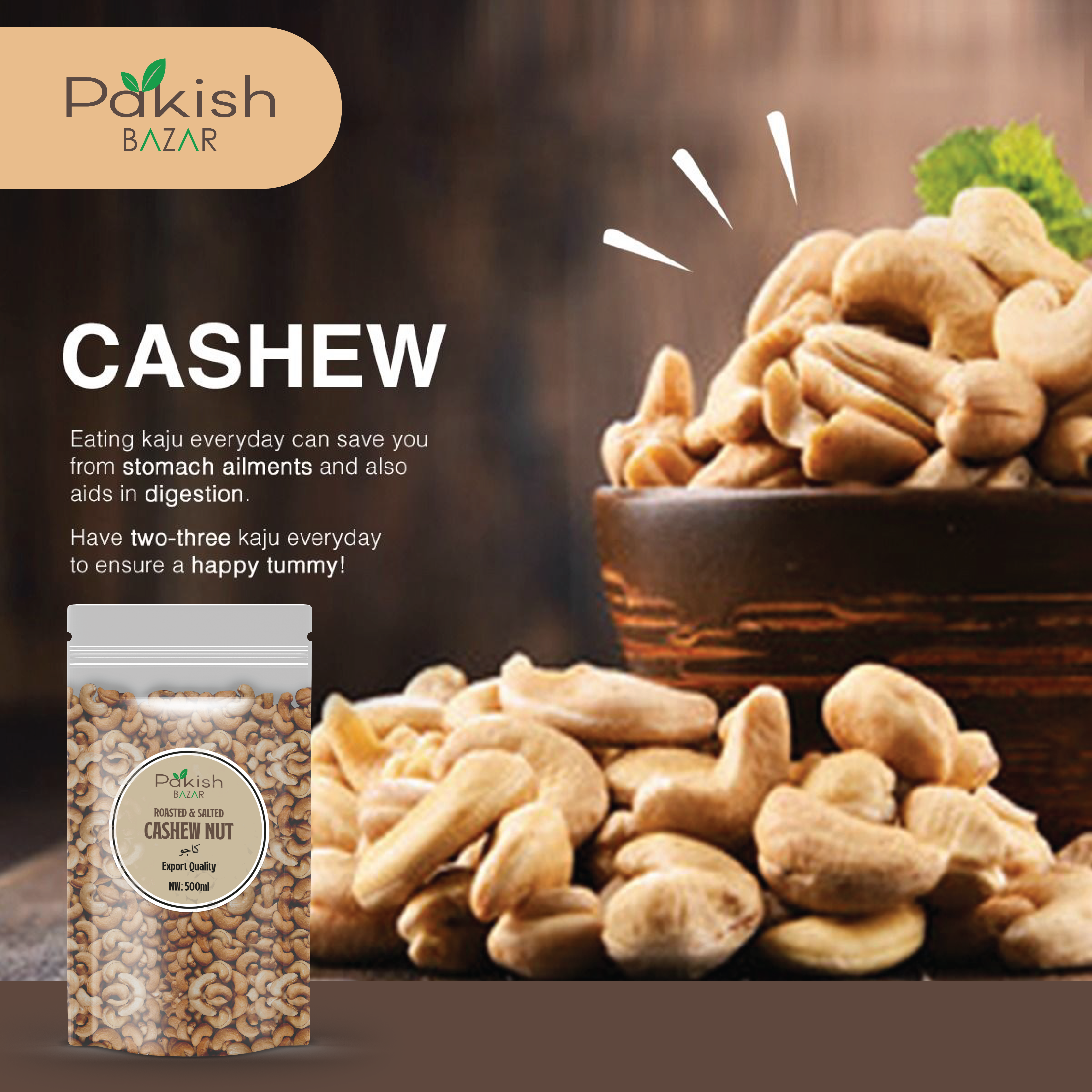 Cashew Nuts Kaju (Roasted & Salted) - Best Kaju Price In Pakistan
