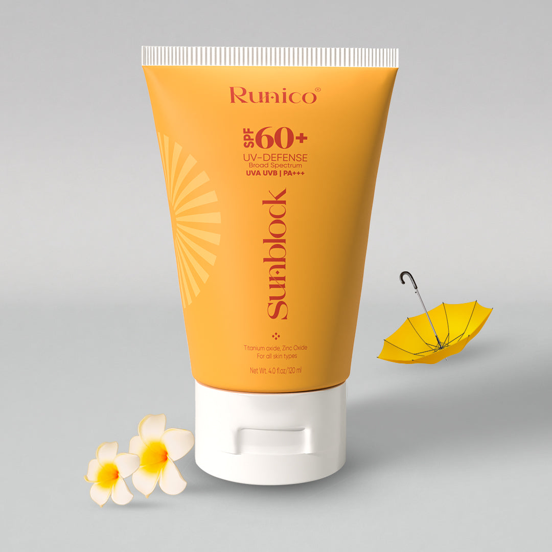 Runico UV Defense Sunblock || SPF 60+ || Broad Spectrum || UVA || UVB || PA +++ || Skin Care Magic